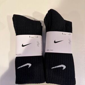 Nike Dri-Fit Black Athletic Socks -  2 Packs